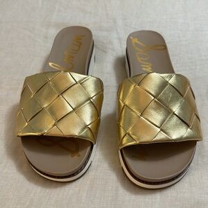 NWT Sam Edelman Gold Sandals Women’s size 8.5